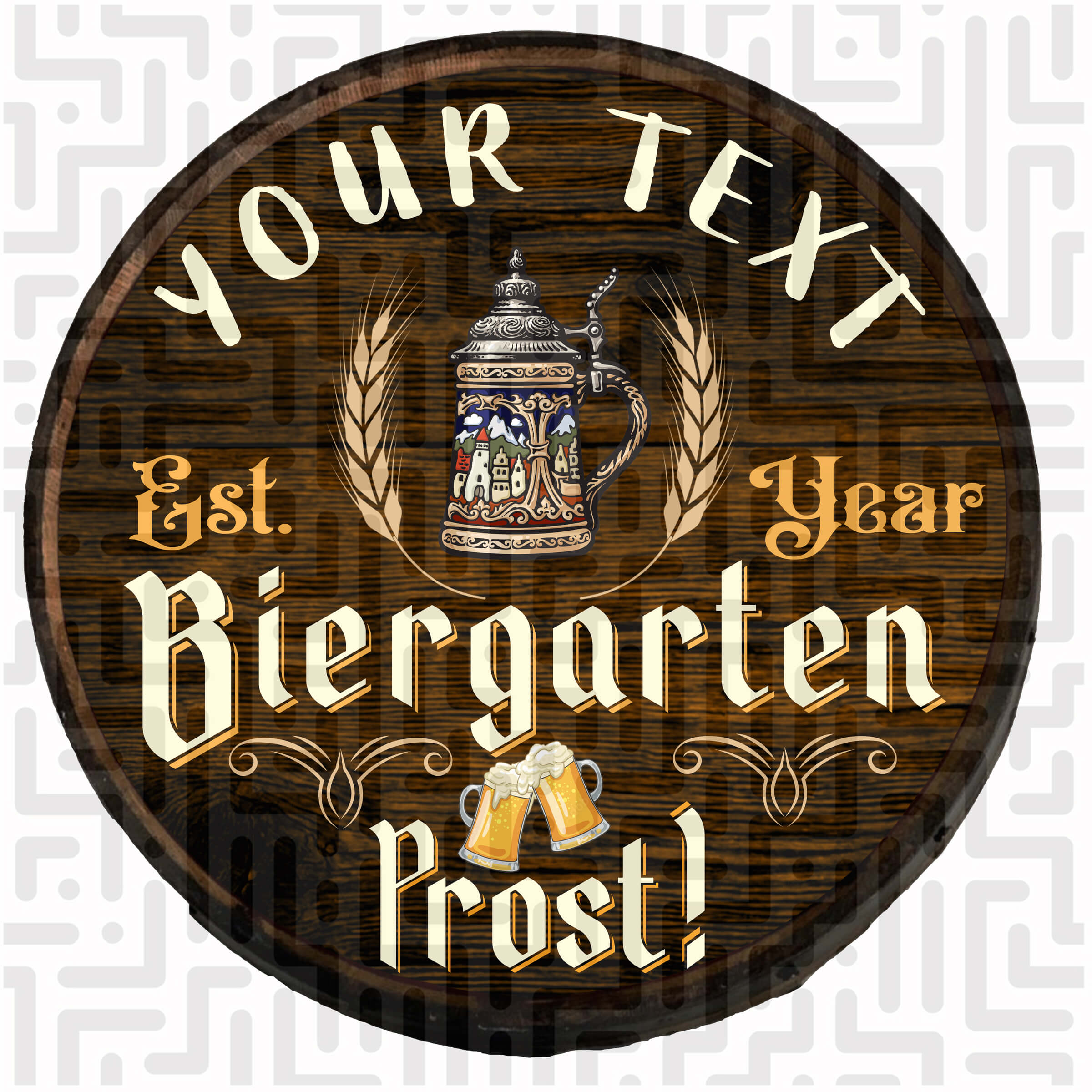 Customized Biergarten Prost