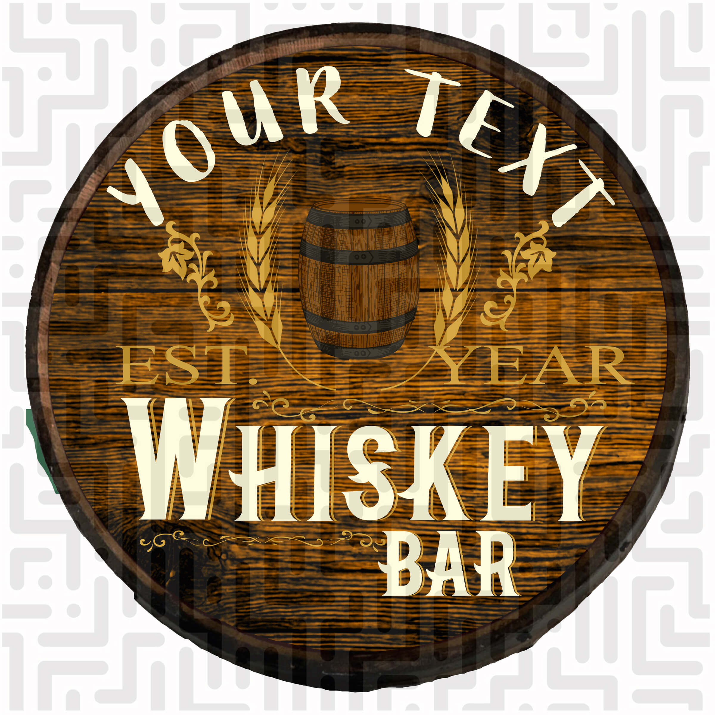 Customized Whiskey Bar Barrel