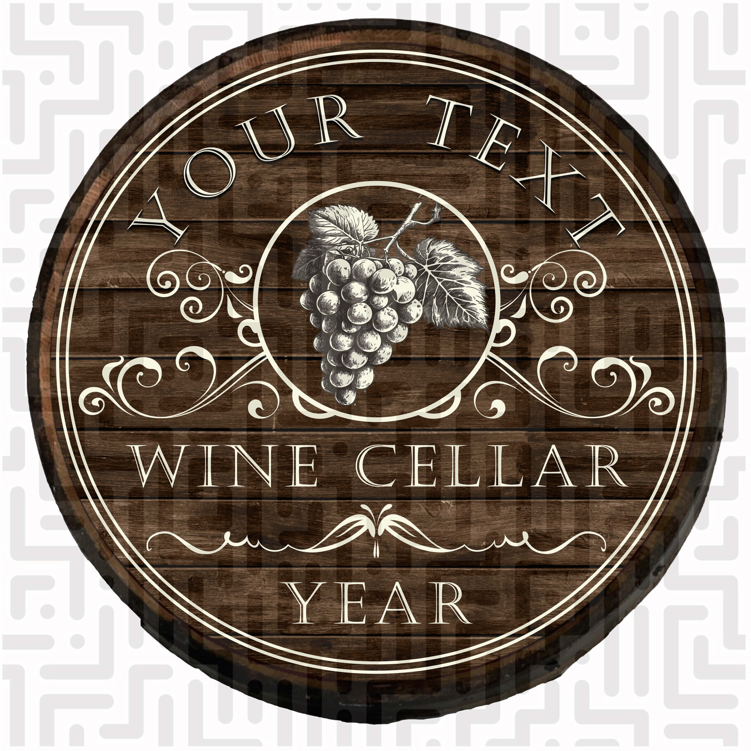 Wine Cellar Grape Embellishment