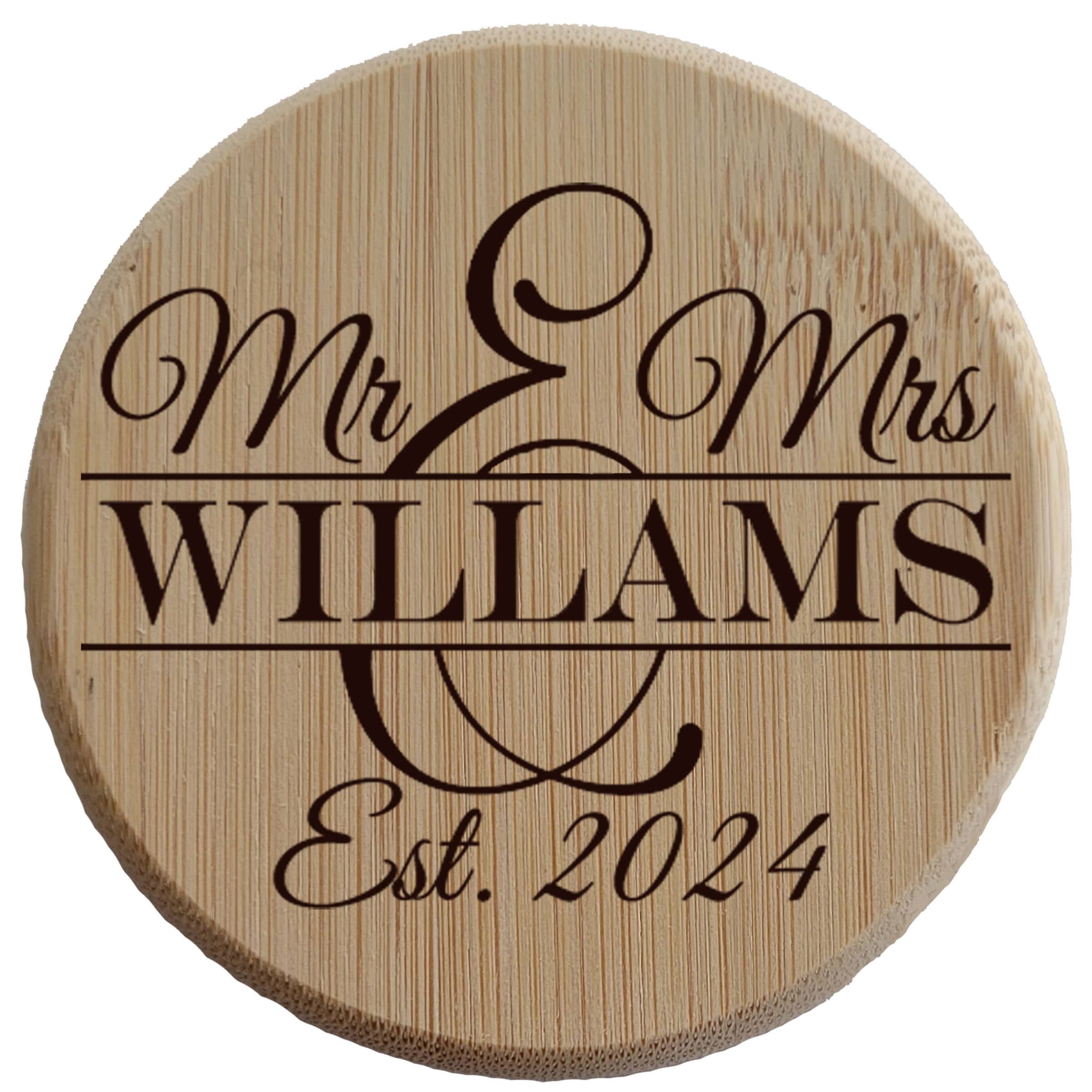 Personalized Wedding Favor - Mr & Mrs Name