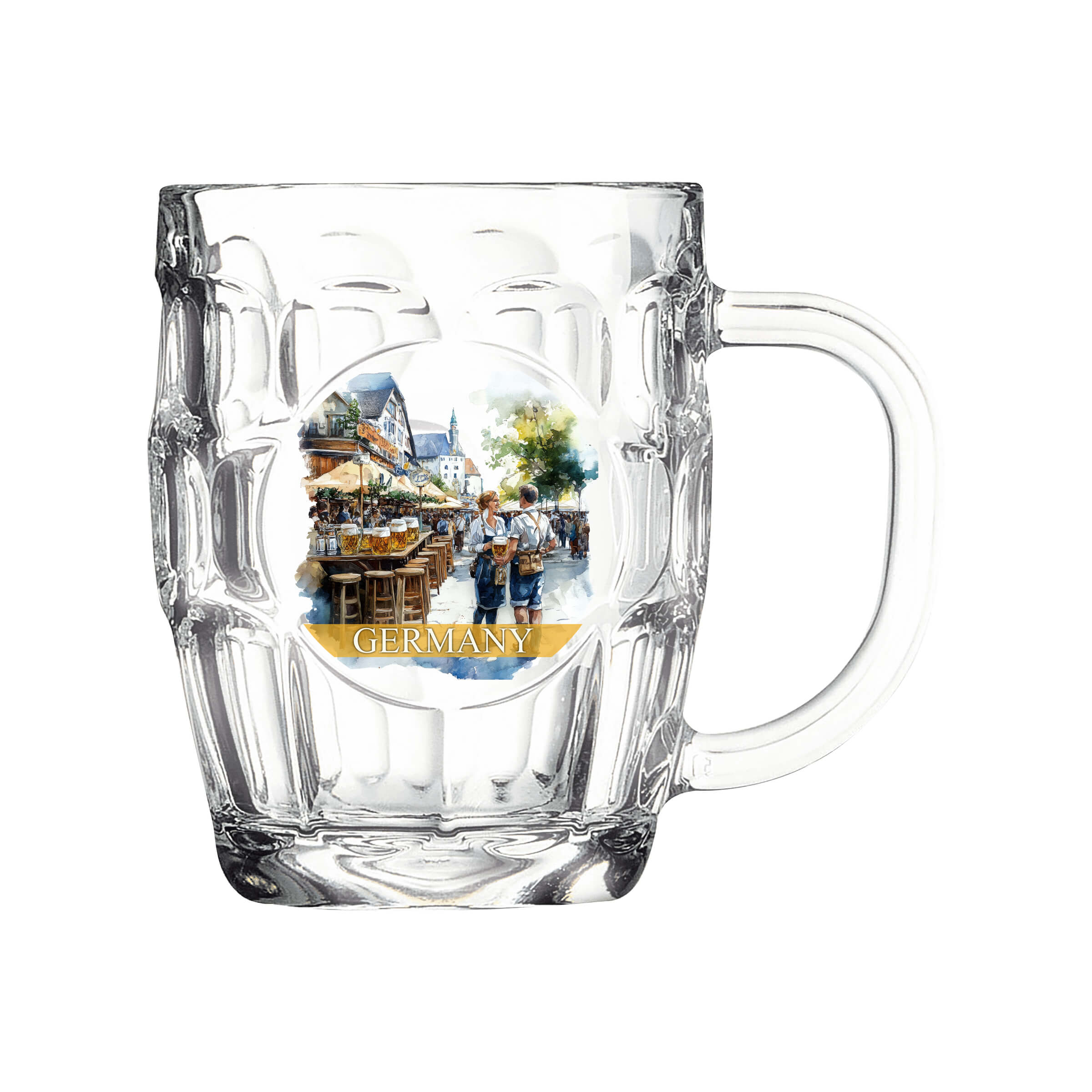 Dimple Beer Mug - Biergarten Stadtstraße Deutschland