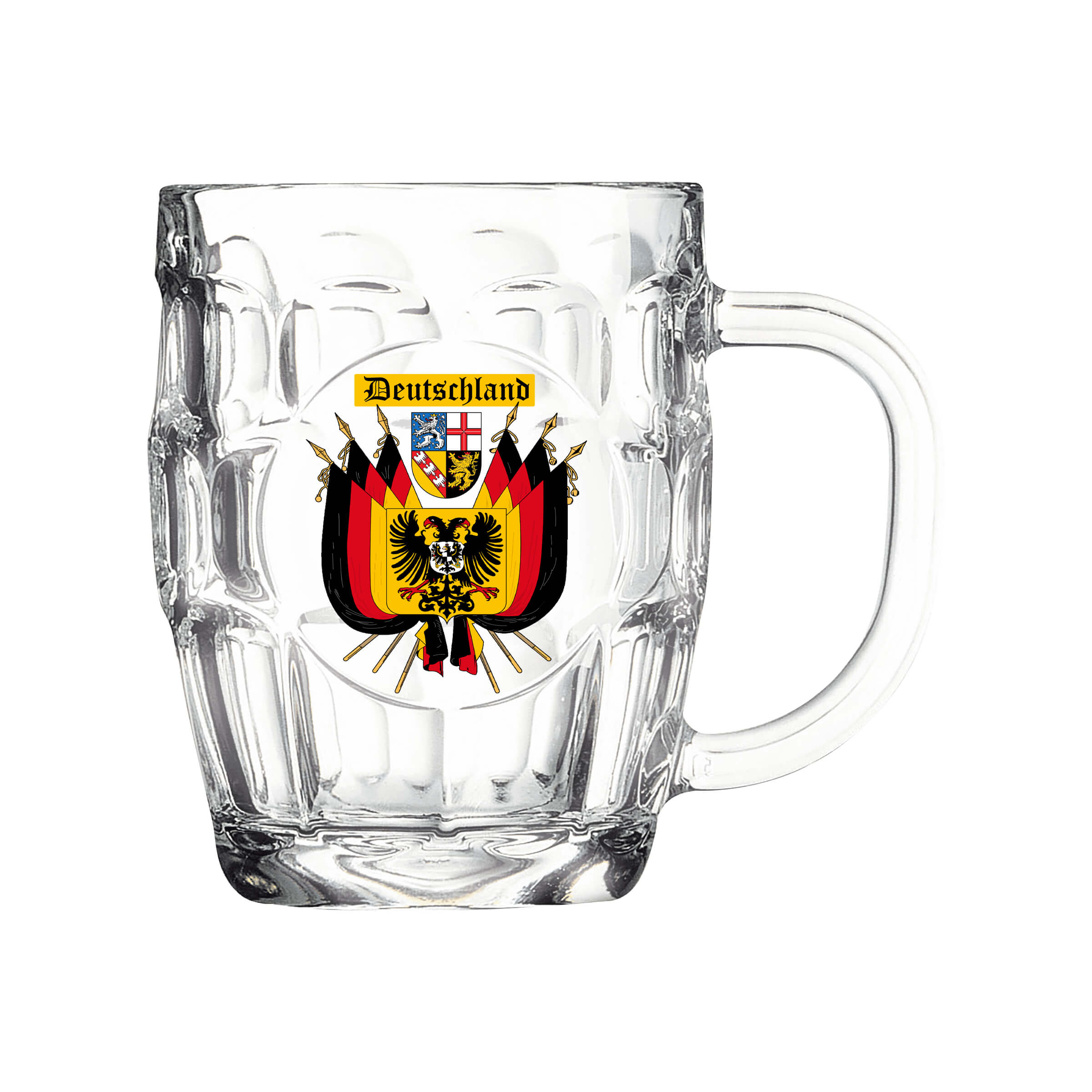 Dimple Beer Mug - Deutschland Flag & Eagle Crest
