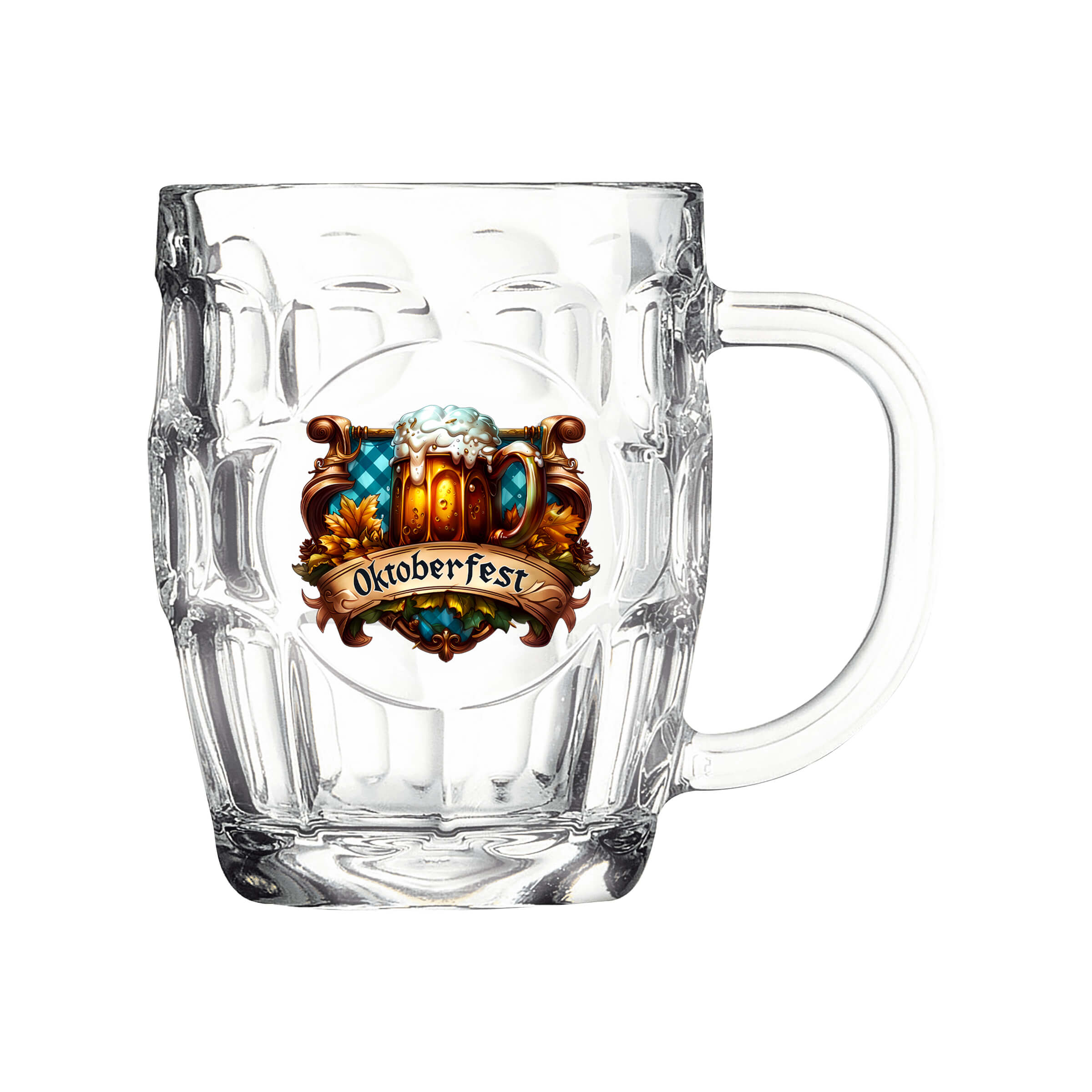 Dimple Beer Mug - Oktoberfest Rustic Tavern Beer Stein