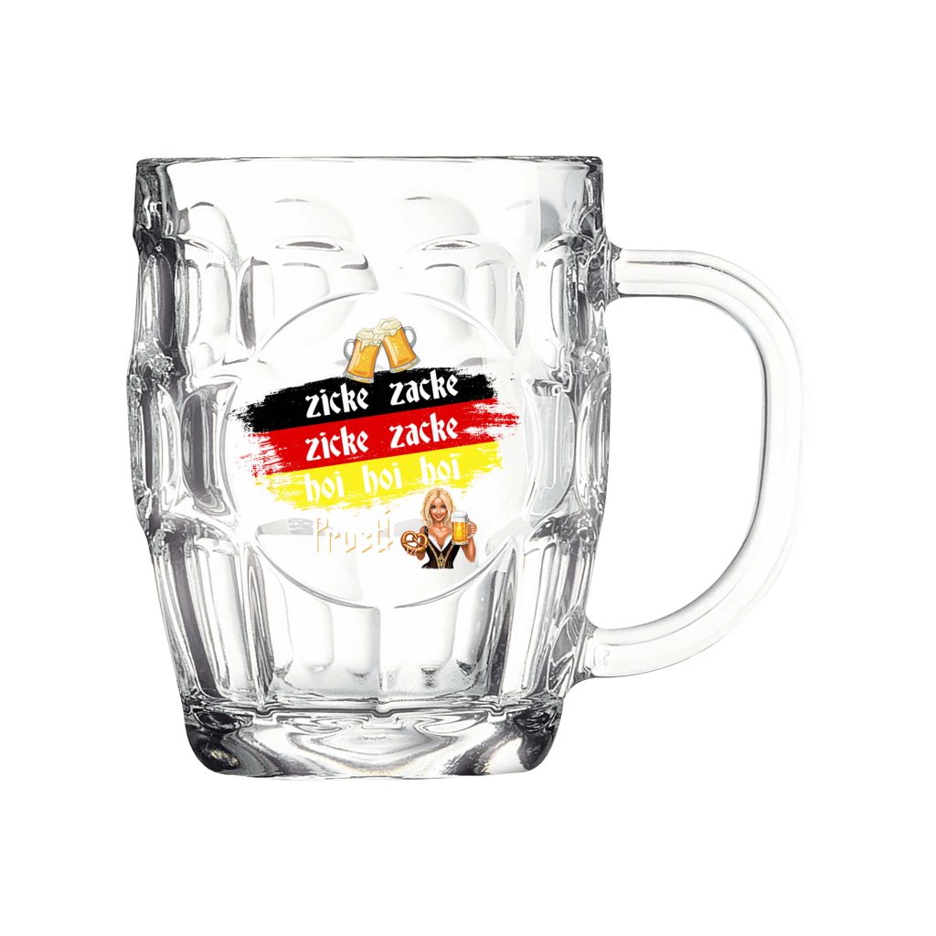 Dimple Beer Mug - Zicke Zacke Hoi Hoi Hoi