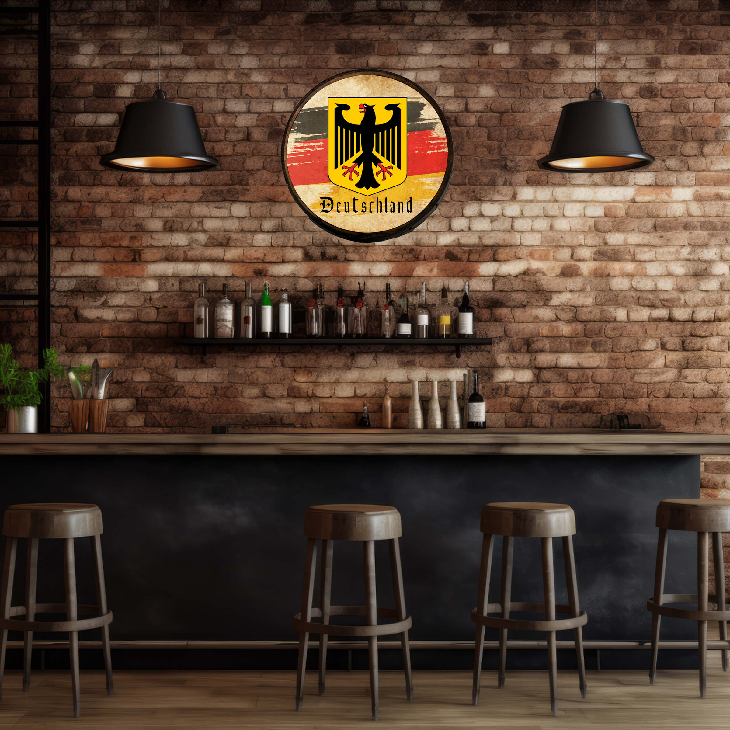 Deutschland Eagle with Flag