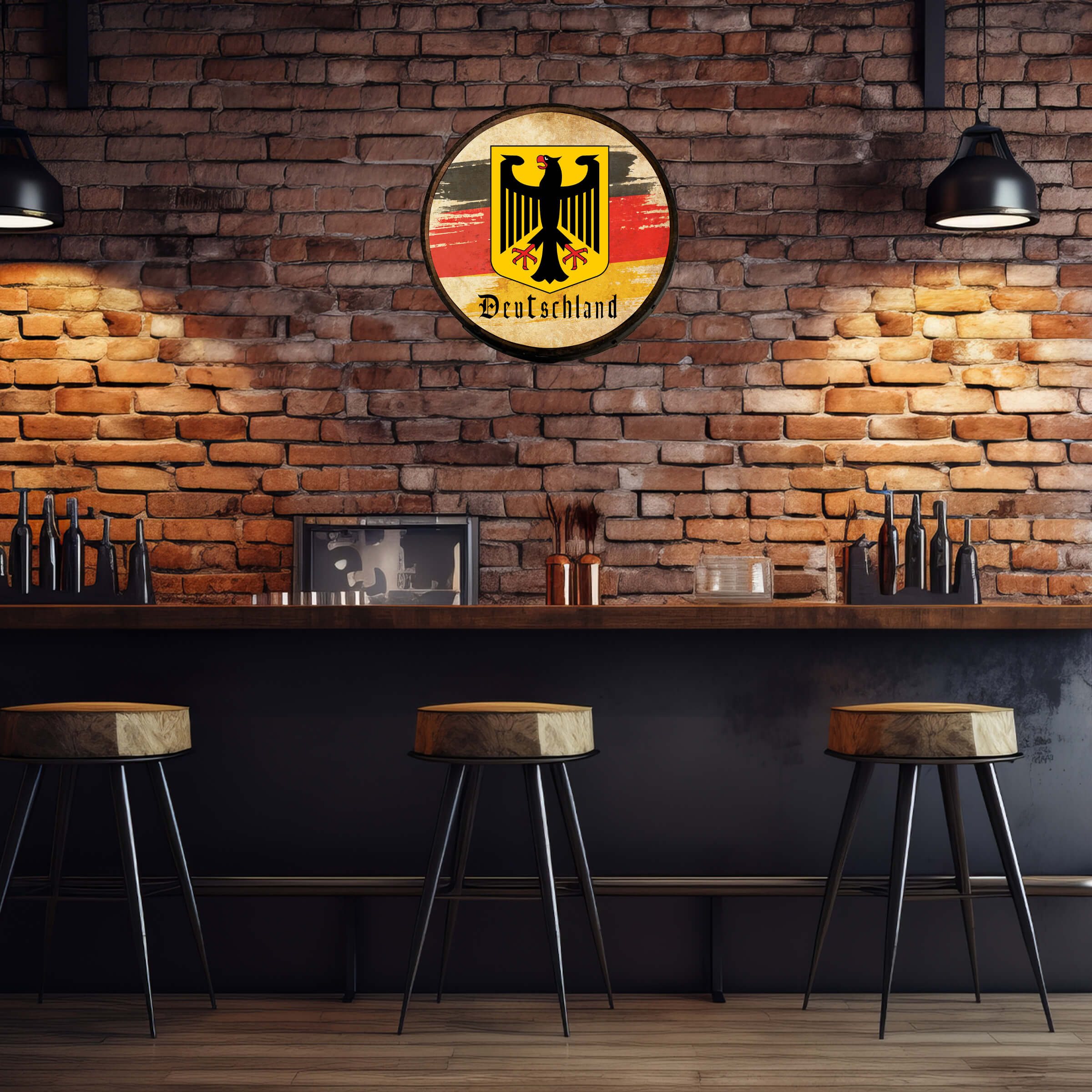 Deutschland Eagle with Flag