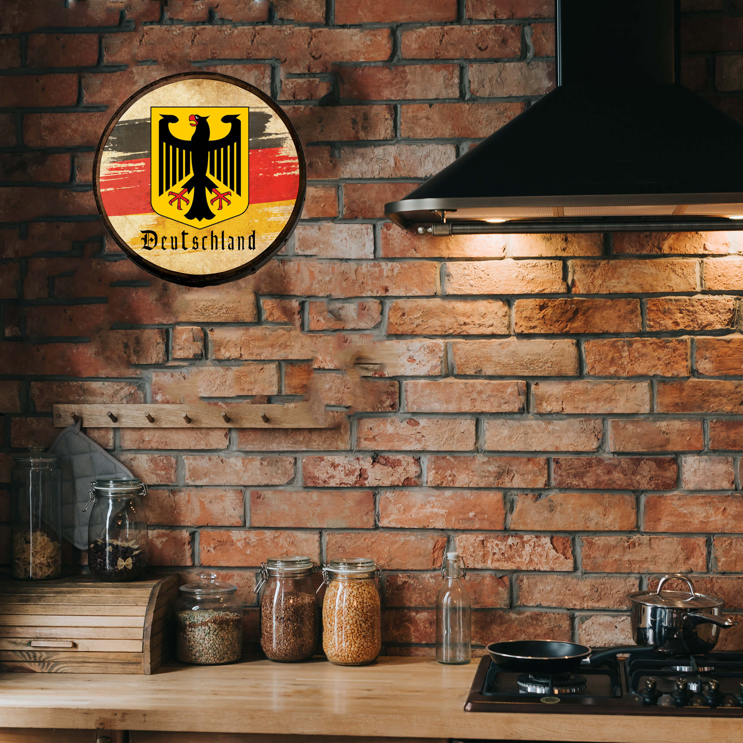 Deutschland Eagle with Flag