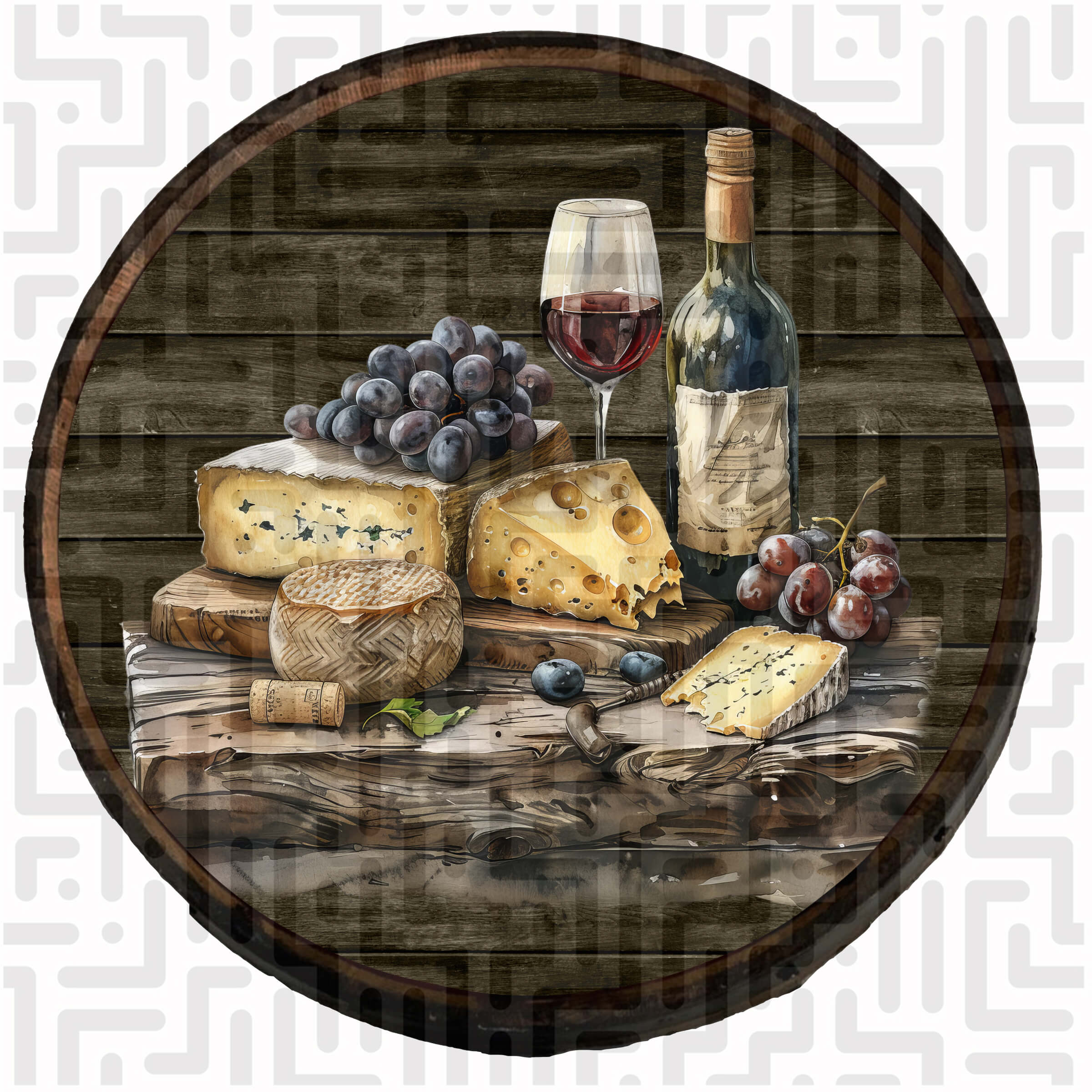 Rustic Wine & Cheese Board