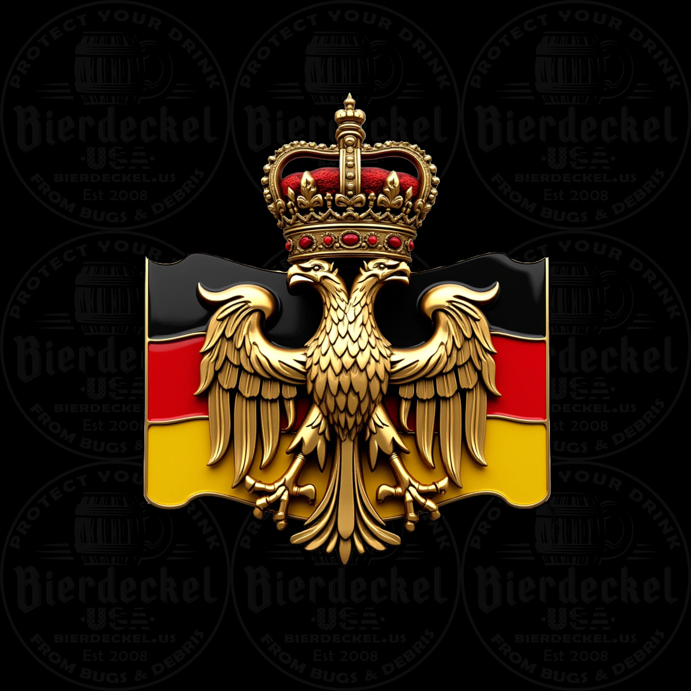 German Eagle Heritage Hat Pin Copyright Bierdeckel USA