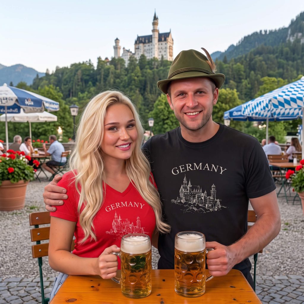 Exclusive Germany Neuschwanstein Castle Sketch T-Shirt