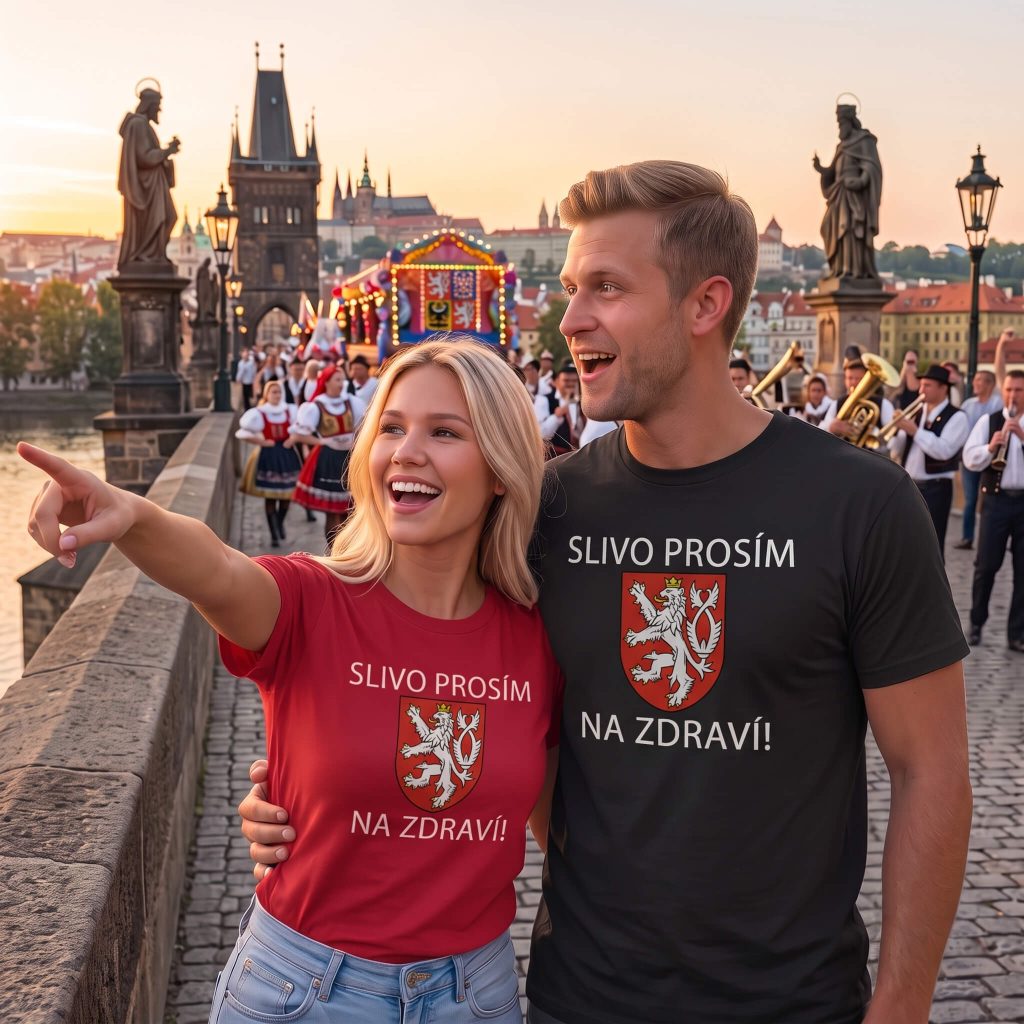 Slivo Prosím - Na zdraví - Czech Republic Crest T-Shirt