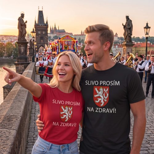 Slivo Prosím - Na zdraví - Czech Republic Crest T-Shirt