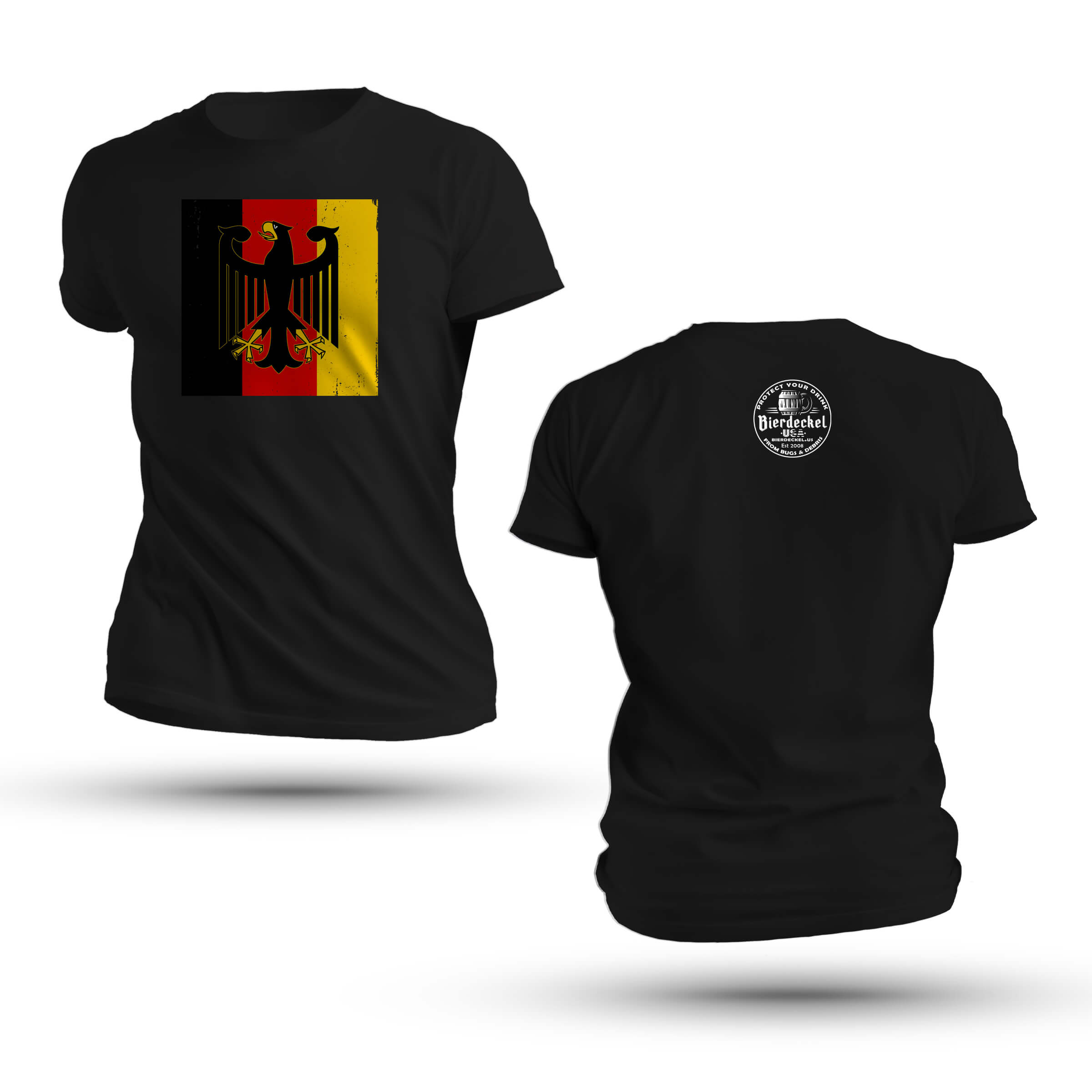 Deutschland Flag with Black Eagle Crest