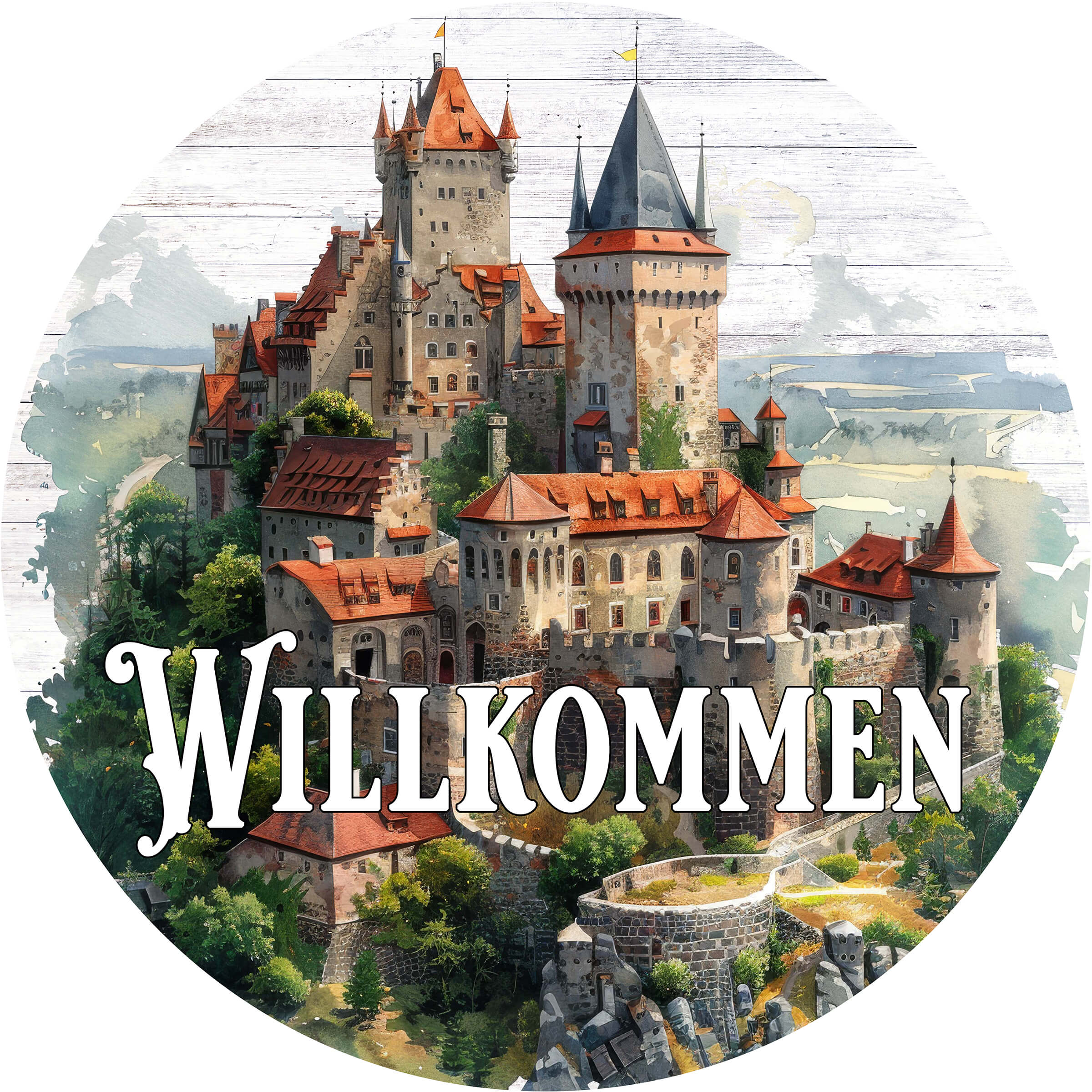 Reichsburg Cochem Castle “Willkommen” Door Hanger