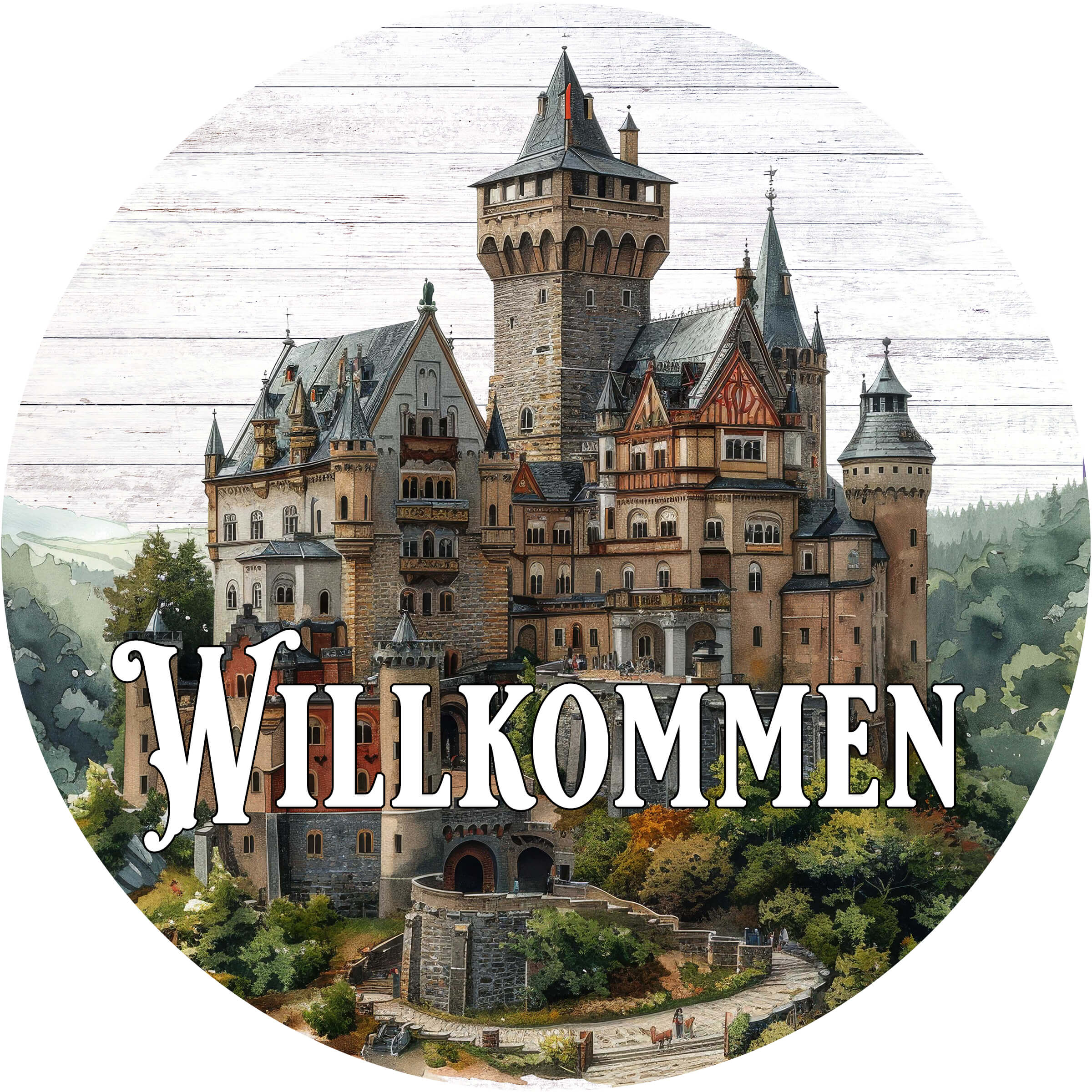 Burg Eltz Castle “Willkommen” Door Hanger