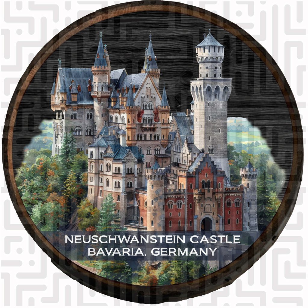 Neuschwanstein Castle - Bavaria, Germany Wooden Barrel