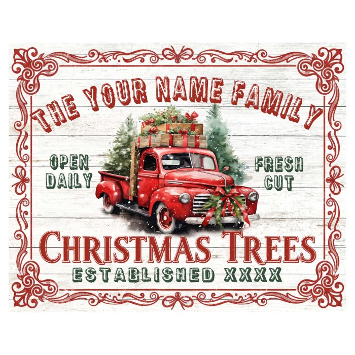Personalized Christmas Tree Wall Art