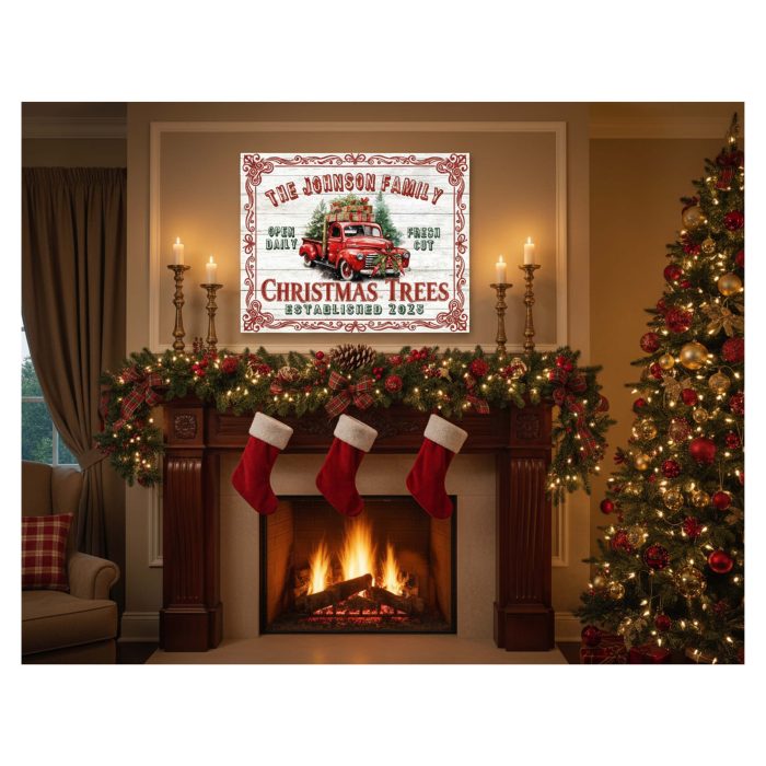Personalized Christmas Tree Wall Art