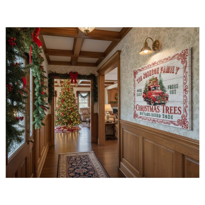 Personalized Christmas Tree Wall Art