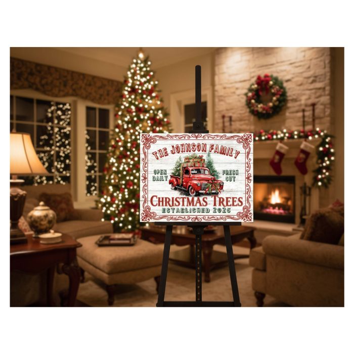 Personalized Christmas Tree Wall Art