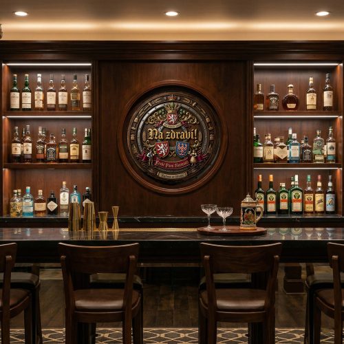 Na zdraví! Czech Heritage Wooden Barrel Wall Hanging