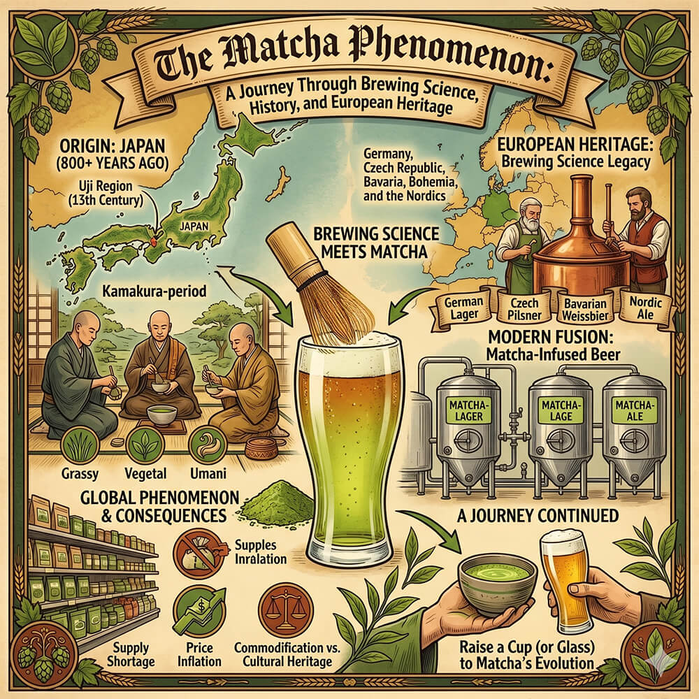 The Matcha Phenomenon: A Journey Through Brewing Science, History, and European Heritage