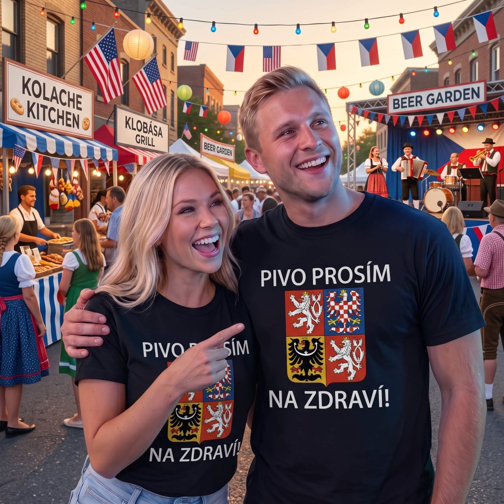 Pivo Prosím Na zdraví Czech Republic National Emblem T-Shirt