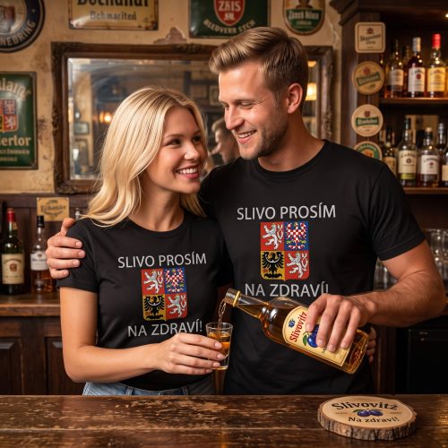 Slivo Prosím - Na zdraví - Czech Republic National Emblem T-Shirt